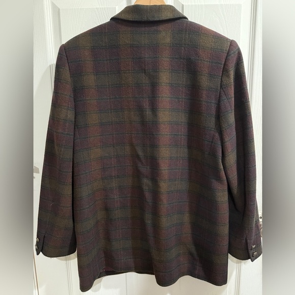 Tribal Plum & Green Jewel Tone Wool Blend Blazer Tailored Suit Jacket Heritage - Picture 2 of 9